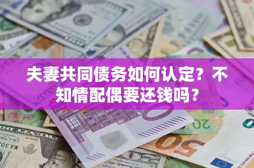 武汉夫妻共同债务如何认定？不知情配偶要还钱吗？