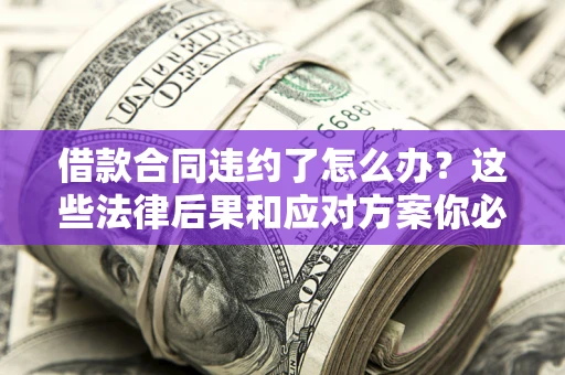 武汉借款合同违约了怎么办？这些法律后果和应对方案你必须知道