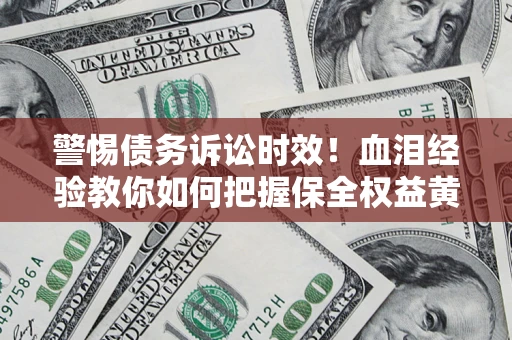武汉警惕债务诉讼时效！血泪经验教你如何把握保全权益黄金期