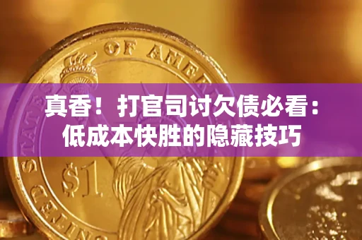 武汉真香！打官司讨欠债必看：低成本快胜的隐藏技巧