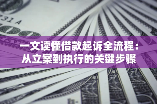武汉一文读懂借款起诉全流程：从立案到执行的关键步骤