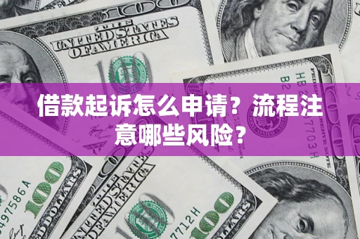 武汉借款起诉怎么申请？流程注意哪些风险？