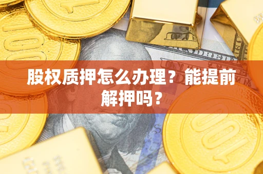 武汉股权质押怎么办理？能提前解押吗？